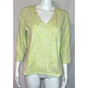 Ruby Rd Green and White Top - Super Soft